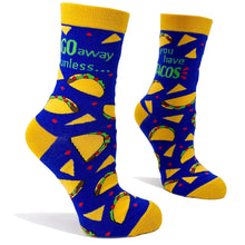 Load image into Gallery viewer, Go Away Unless You Have Tacos Women&#39;s Novelty Crew Socks
