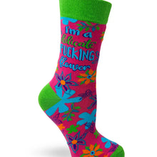 Load image into Gallery viewer, I&#39;m A Delicate F..King Flower Ladies&#39; Crew Socks
