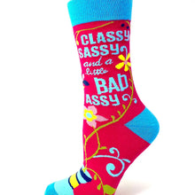 Load image into Gallery viewer, Classy Sassy and A Little Bad Assy Women&#39;s Crew Socks
